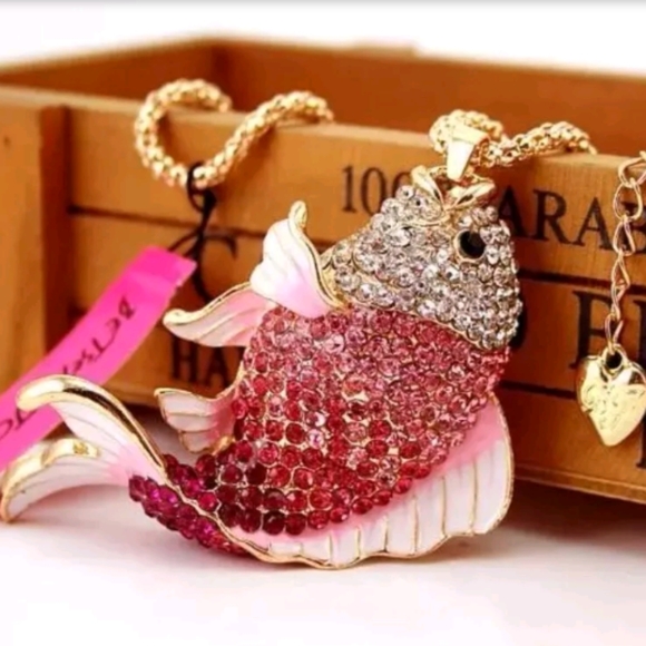 Betsey Johnson Jewelry - NWT Betsey Johnson Pink Koi Fish Pendant Necklace